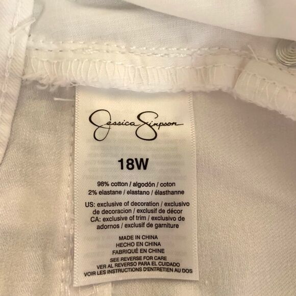 Jessica Simpson White Arrow Straight Jeans - Picture 9 of 10